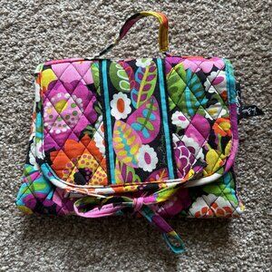 Vera Bradley Small Travel Organizer Foldable Makeup Bag Va Va Bloom Pattern
